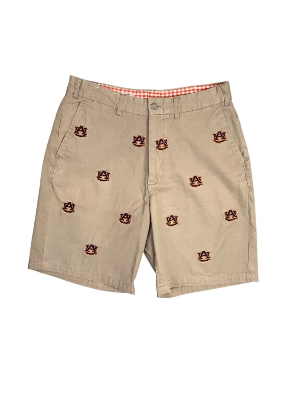 Auburn University Shorts Mens 33 Khaki Pennington Bailes Stadium Pants Preppy